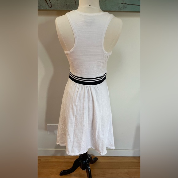 Maeve White Tank Dress with Black Stripe - Picture 3 of 8